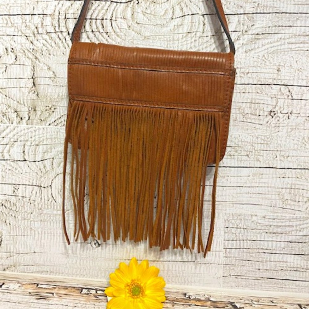 Patricia Nash leather fringe crossbody